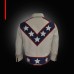 Evel knievel White Star leather motorcycle jacket 2024